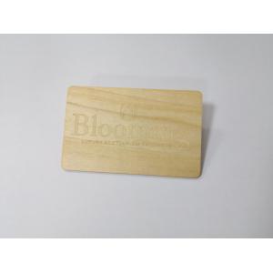 China CR80 Credit Card Size Wood Business Member Card With NFC IC 13.56MHZ Chip supplier