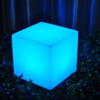 China Glowing Outdoor LED Cube Light Chair Plastic IP65 Waterproof For Park Villa Decoration on sale