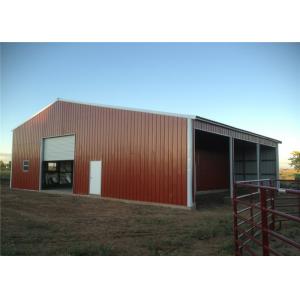 Fire Proof Pre Built Steel Frame Garage Kits , Metal Shelters Garages Anti Seismic