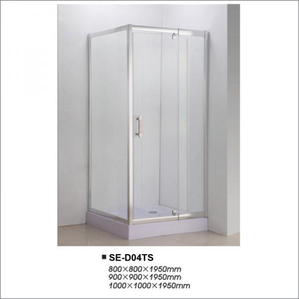 Clear Glass Hinged Door Shower Enclosures Corner Shower Doors with Square Tray