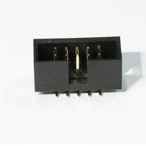China PA9T Box Header connector 10P SMT Black Gold Flash ROHS 94V-0 supplier