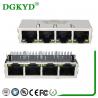 90 degrees 1x8 right angle RJ45 Female Jack 8 ports network switch connectors