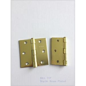 China Brass Plated Ball Tip Door Hinges Steel Metal Material For Wooden Door supplier