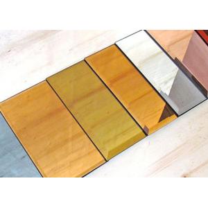 5mm Decorative Tinted Beveled Glass Mirror , Large Wall Mirror Glass