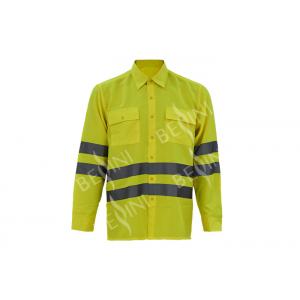 100% Polyester Custom Work Shirts Reflective Safety Wear Multi Pockets