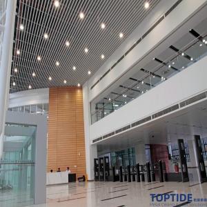 College Customized Profile Baffle Plank Tailored Timber Wall And Ceiling Covering Board For Airport