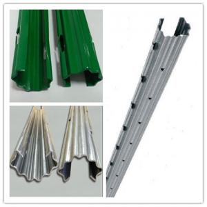 China 10FT High Zinc Coated Metal Plant Support Stakes With Three Round Holes supplier