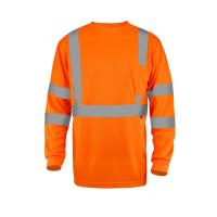 China Fluorescent Orange Road Safety Products Safety Hi Vis Long Sleeve Shirts on sale