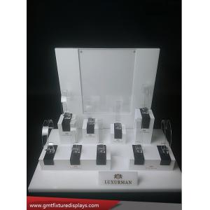 Removal Countertop Plexiglass Watch Display Rack White & Clear Acrylic Watch Stand