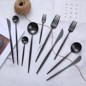China China NEWTO NC099 Matte Black Flatware Set Stainless Steel cutlery Talheres supplier