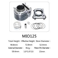 China High Performance Air Cooled Motorcycle Cylinder Kit For Yamaha 125 Scooter on sale