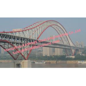 Highway Railway Wire Suspension Bridge , Arch Suspension Bridge Modular Frames Dual Purpose