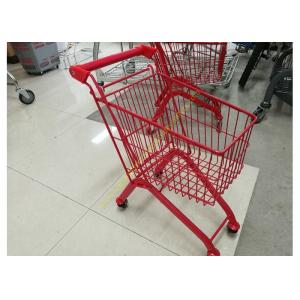 Kids Model Supermarket Shopping Cart / Red Color Shopping Trolley For Kids