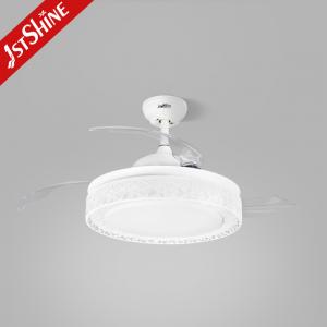 3 Speeds 42 Inch Retractable Ceiling Fan Light With Bluetooth Speaker