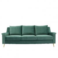 China Forest Green ODM Living Room Sofa With Metal Leg on sale