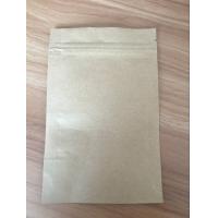 China Customized Paper Bags Flat Kraft Paper Lined Foil Three Side Seal Top Zip Lock Bags on sale
