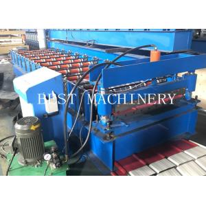 China 3KW Chain Driven Metal Roofing Sheet Making Machine With PLC Control System supplier