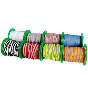 China 100% Polyester Colorful Reflective Safety Stripes Piping Fabric Trim For Sewed On Uniform supplier