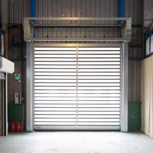 China Electric Roller Garage Doors 304 Stainless Steel Frame Closing Speed 0.2m/s supplier