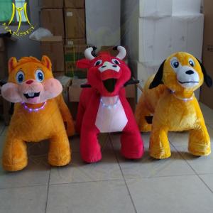 China Hansel amusement walking plush coin operated animal mountable toy ride supplier