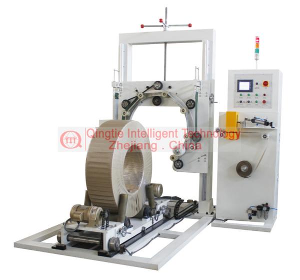 Heavy Duty Wire Coil Wrapping Machine , Highly Efficiency Vertical Wrapping Machine
