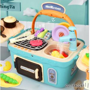 Non Toxic Plastic Kitchen Toy Cooking Tableware Multifunction Picnic Kitchen