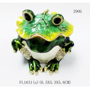 China Hot sale frog shape jewelry box custom frog jewelry metal box supplier