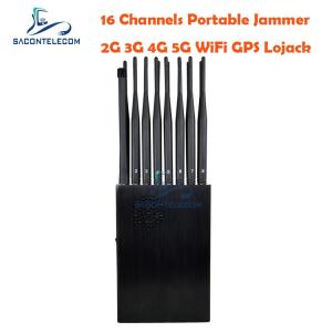 China GPS L1 L2 12000mAh Mobile Phone Signal Jammer 2G 3G 4G 5G VHF UHF supplier