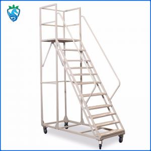 China 18 Foot 16 Feet Mobile Safety Step Ladder For Elderly Workshop Aluminum Ladder Frame supplier