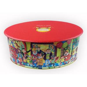 Professional Design Oval Tin Box Food Grade With 3D Emboss Artwork