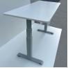 Design White Luxury CEO Work Meeting Table with Dual Motor Electric Height Adjustment
