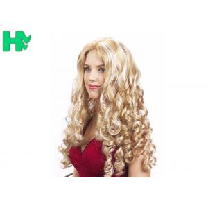 China Loose Wave Heat Long Synthetic Wigs , 24 Inches Long Wavy Curly Hair For White Women supplier