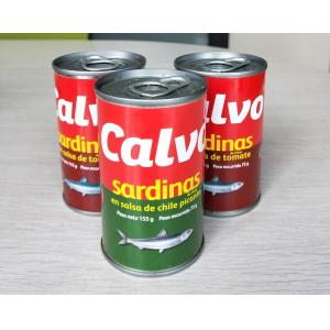 China Calvo Brand Canned Sardine Canned Fish in Tomato Sauce with or without Chili supplier
