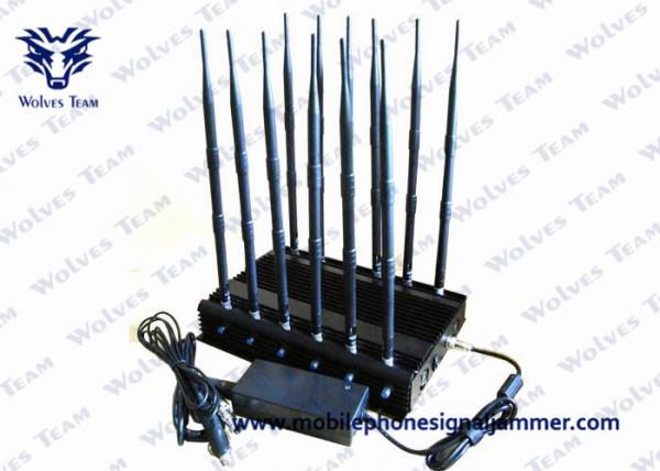 12 Band Jammer GSM DCS Rebolabile 3G 4G WIFI GPS and RF Bugs from 130 to 500 Mhz