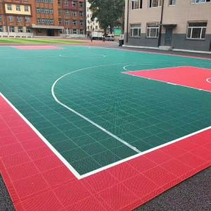 China PP Interlocking Outdoor Basketball Floor Tiles With Multi Color supplier