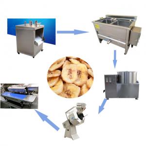 100 KG/H Semi-Automatic Plantain Banana Chips Production Line Stainless Steel Potato Chips Making Line