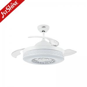 China Retractable 42 Inch Bladeless LED Ceiling Fan Indoor Remote Control supplier
