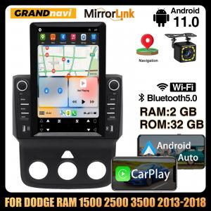 2013-2018 Dodge Ram Android Car Radio Vertical Screen Stereo Plus 12LED Camera