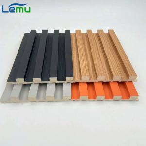 150mm Width Fluted Wpc Wall Panels Solid Wood Wall Boards  2.9m Length
