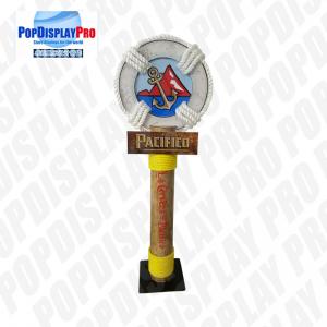 China Large Pole Visual Personalized Shelf Display Stand Life Post Full Color Printed With Metal Base for Pacifico Draft Beer supplier