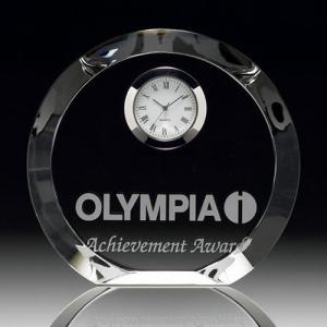 Beautiful Crystal Watches Desk Watch Recognition Awards Logo Custiomized
