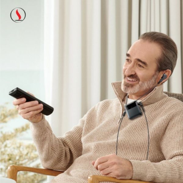 Back Clip Big Volume Rechargeable Hearing Aid For Elderly Individuals With Severe Hearing Loss