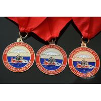 China Rowing Gifts Competition Medals And Medallions Sports Day Medals With Red Ribbon on sale