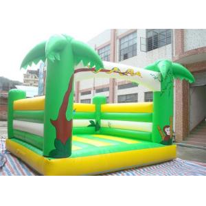 Mini Green Color Inflatable Bouncer , Palm Tree Bouncer For Outdoor Playing