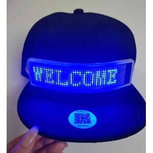 send message by phone bluetooth LED message cap rechargeable Fashion LED rolling message hat support gif dispaly led cap