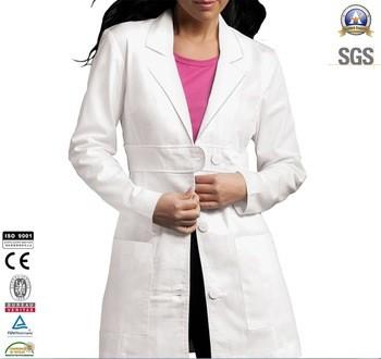 Ladies Lab Coat Custom Workwear Two front patch pockets 100% cotton