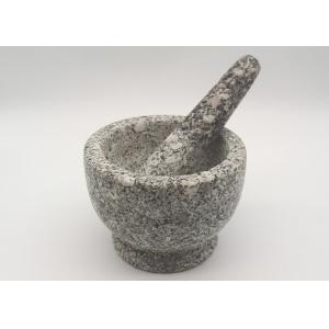 China Natural Stone Mortar And Pestle , Herb Solid Granite Mortar And Pestle supplier