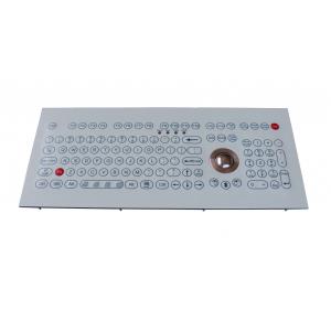 China Flat scrachproof industrial membrane keyboard with trackball and functional keys supplier