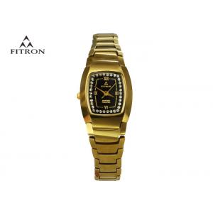 China Classic Quartz Japan Movt Womens Watch , Diamond Dial Fitron Wrist Watch supplier