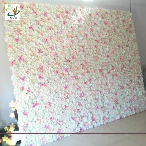 UVG wedding planner party flower arrangements in silk rose flower wall for backdrop decoration CHR1138